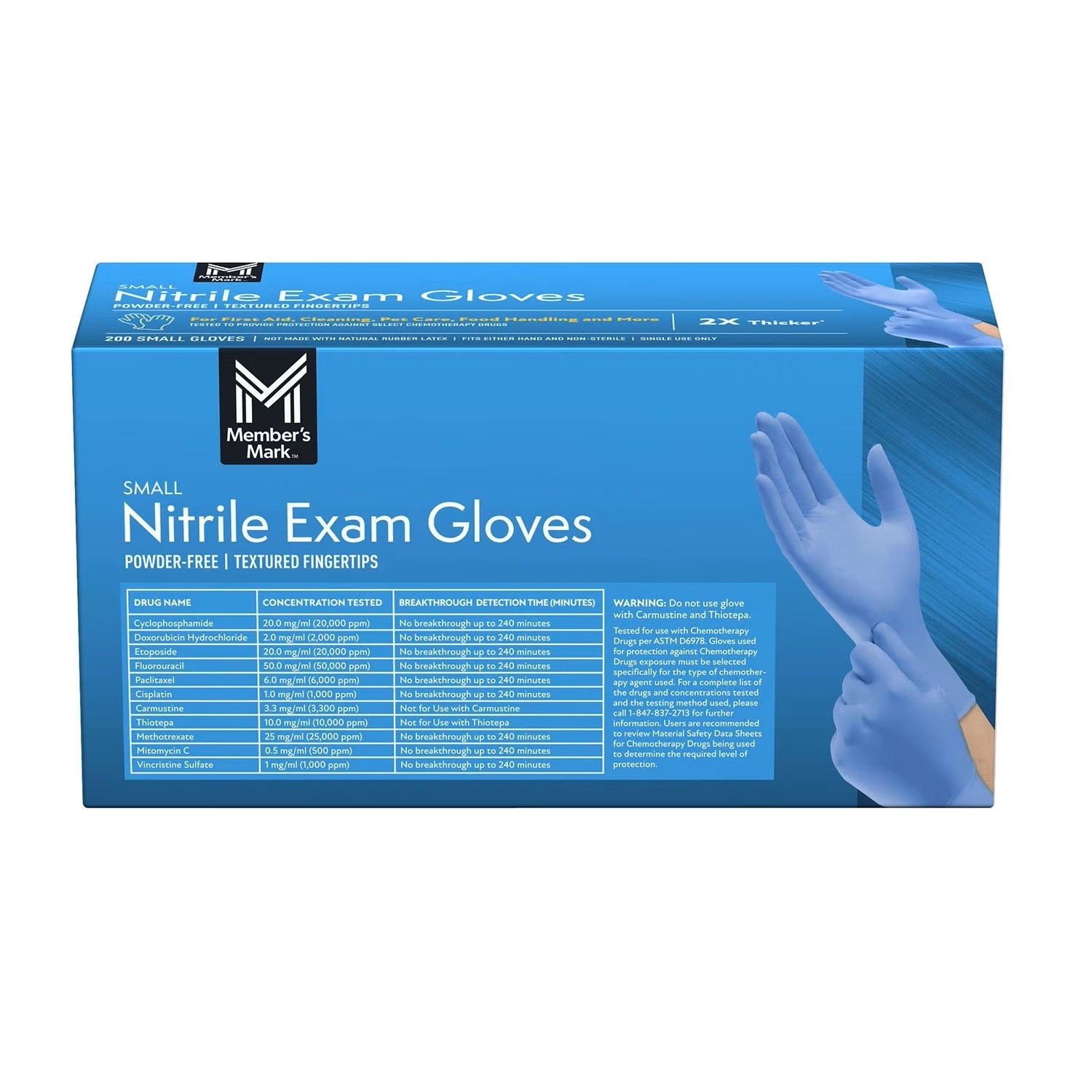 Member’s Mark Nitrile Exam Gloves Small Powder Free,200 ct, Great Price