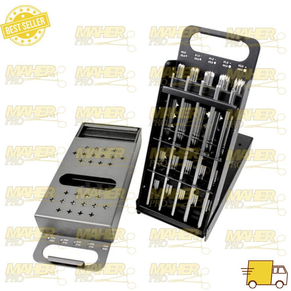 Basic 100-Piece Kirschner Pin Surgical Sterilization Rack Box for K-Wires