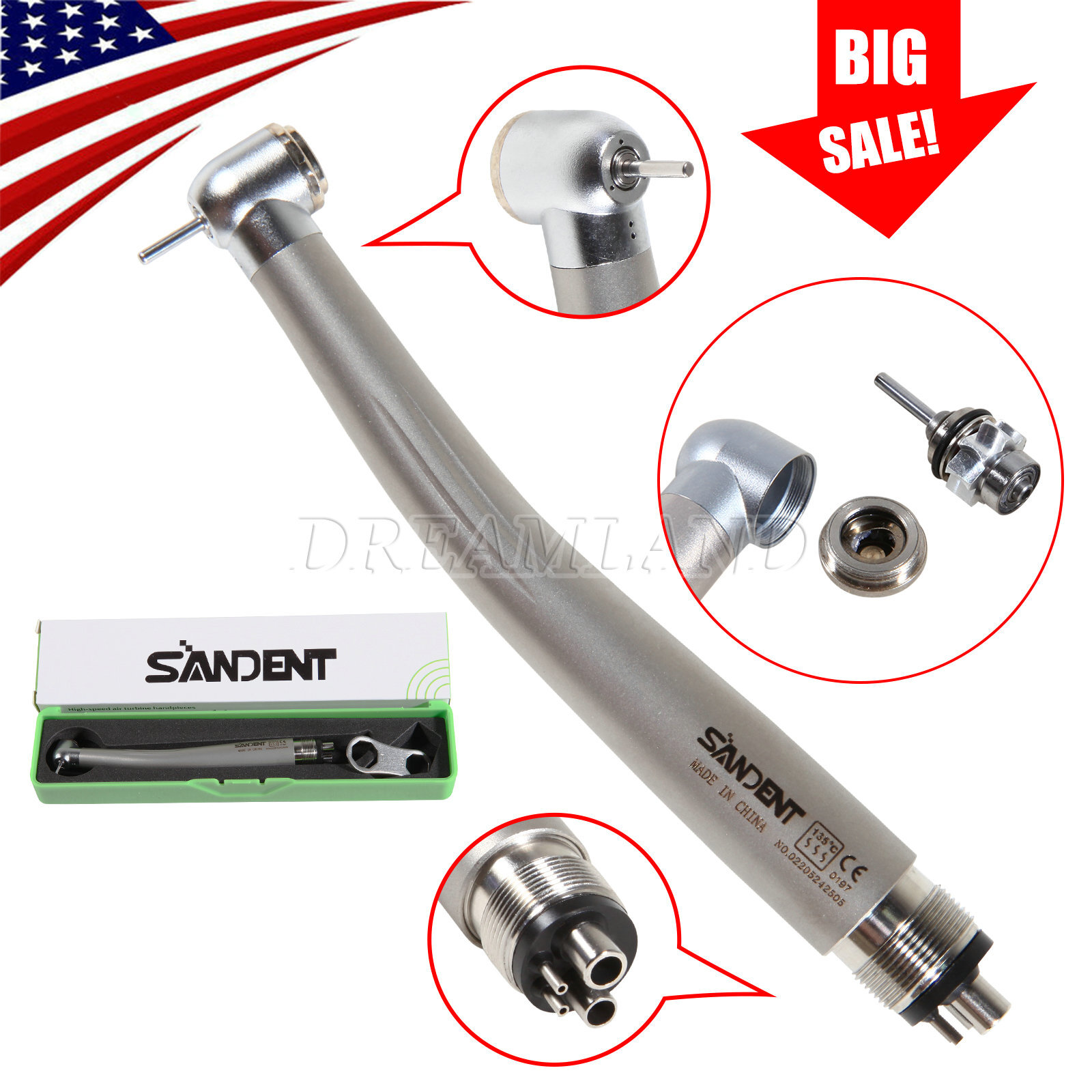 High Speed Handpiece Turbine NSK PANA MAX Style Push Button 2/4 Hole Dental NEW