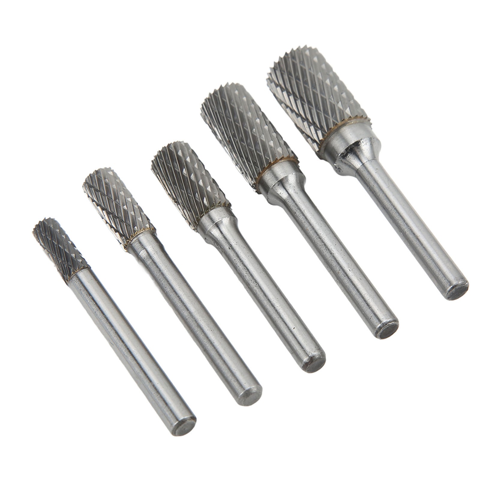 5PC Double Cut Carbide Burrs Set For Metalwork Wood Carving Grinding MLPL