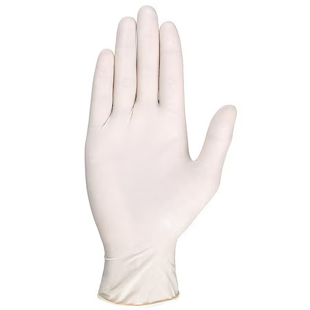 Condor 10D865 Disposable Gloves, 3.94 Mil Palm, Latex, Powder-Free, Aql 1.5,