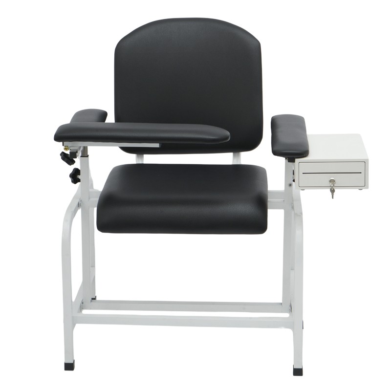 Phlebotomy Chair with Storage Drawer Comfort Pad Multifunctional Chair Black