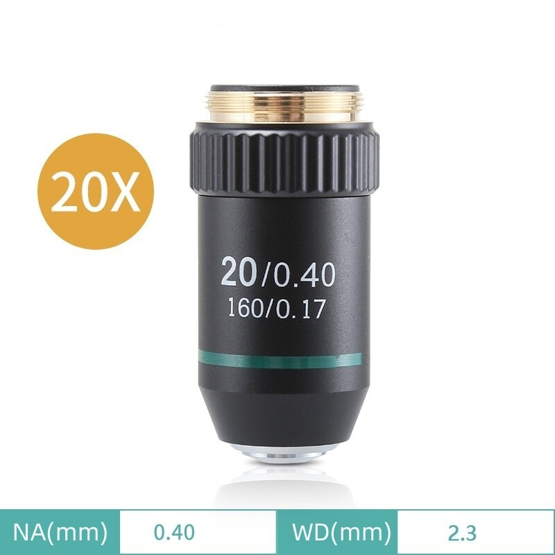 4X 10X 20X 40X 60X 100X 195 Achromatic Objective Lens for Biological Microscope