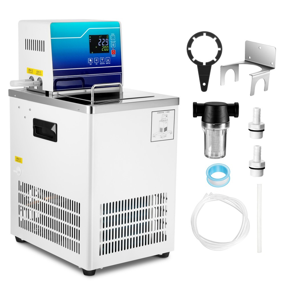 Lab Chiller Circulator 6L -20℃ 100℃ 110V Recirculating Cooling Water Bath Pump