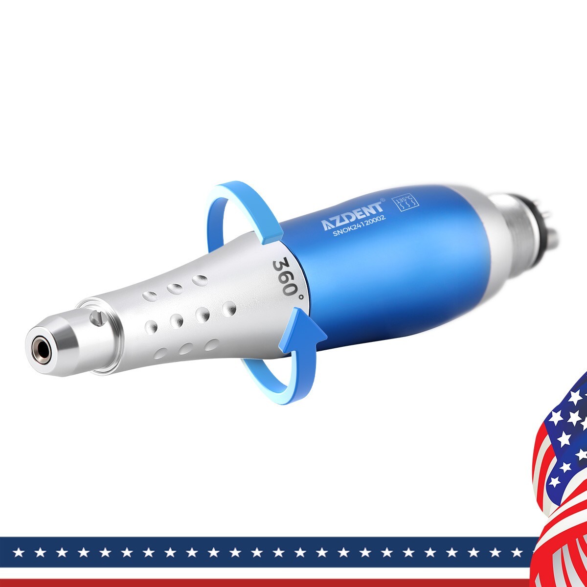 Dental Hygiene Prophy Handpiece 360° Swivel/Air Motor 4H/Air Flow Teeth Polisher