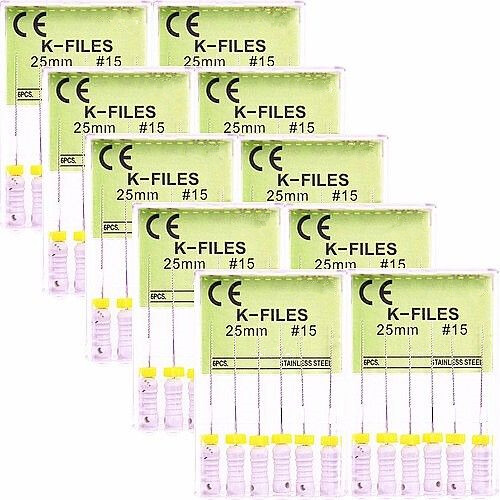10 Packs Dental K-files 21/25mm Endodontic Hand Use Endo Root Canal Files-