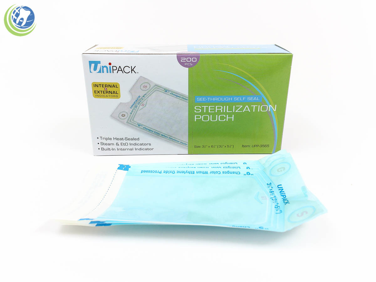 DENTAL MEDICAL INSTRUMENT STERILIZATION POUCHES SELF SEALING 3 1/2″ x 6 1/2″