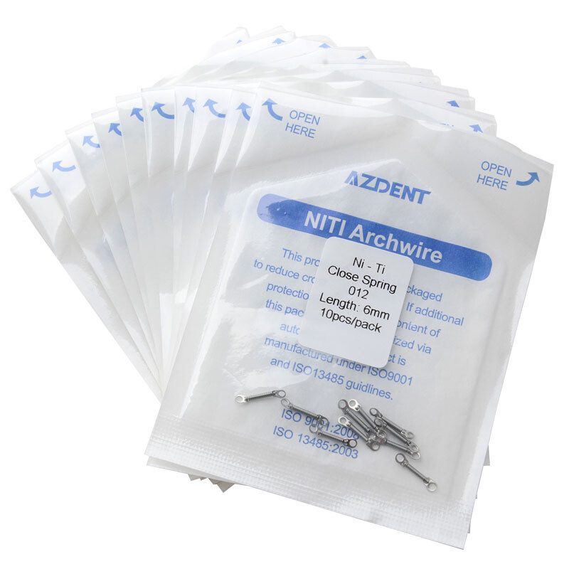 Ortodoncia dental Niti Resorte helicoidal cerrado de alta resistencia 10pcs/Pack