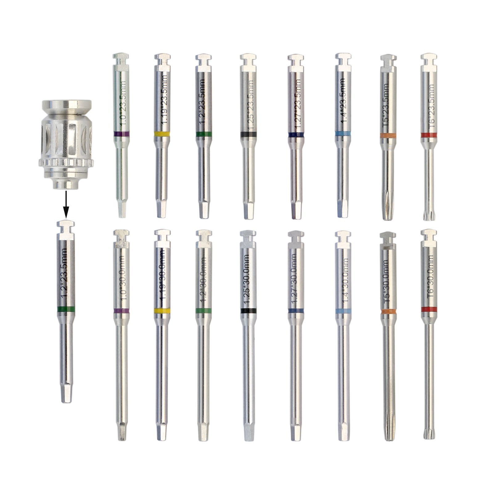 Universal Implant Drivers Kit Prosthetic Hex Screwdrivers Locator Manual Adapter