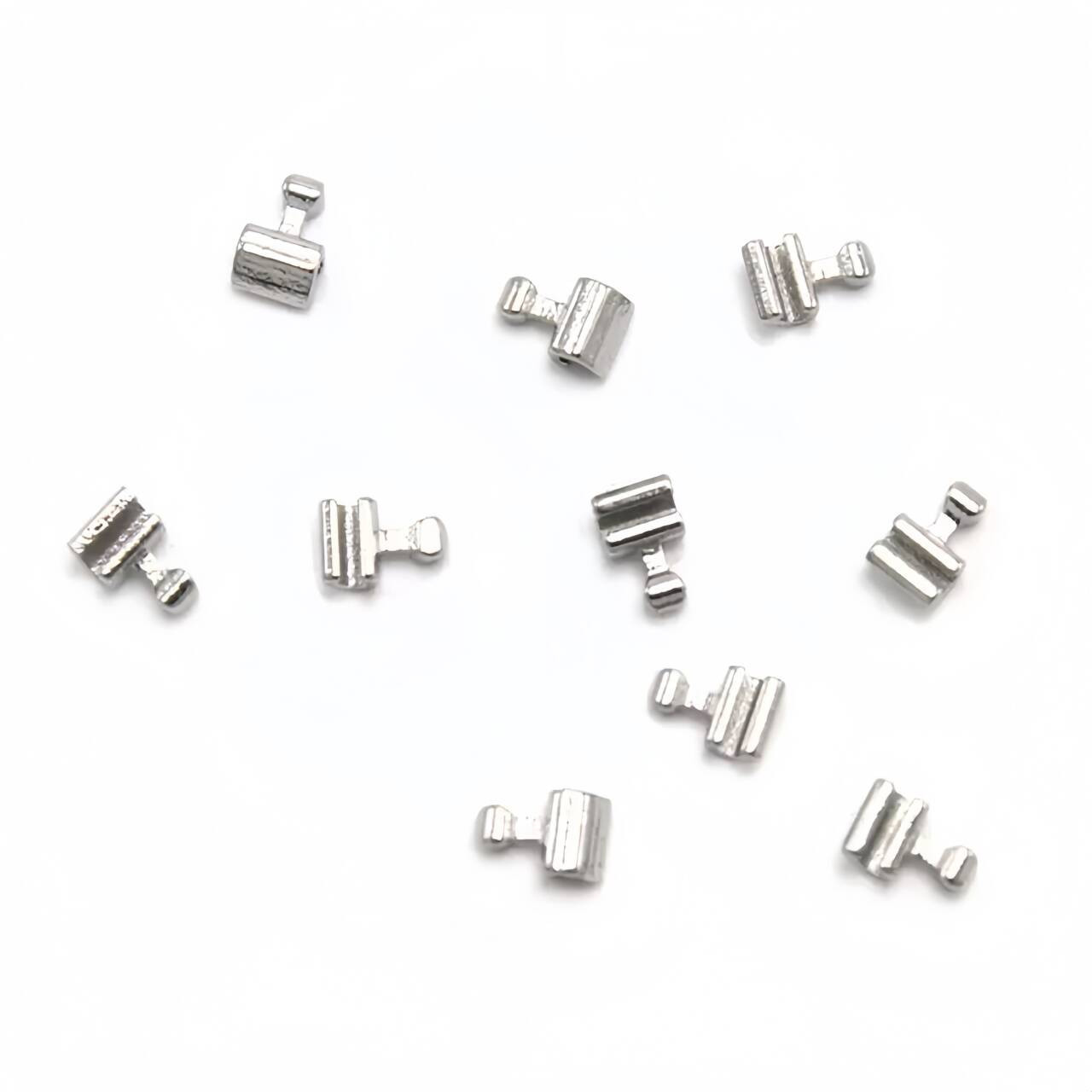 100Pcs Dental Orthodontic Crimpable Hooks Short Type Hole Wire Bracket End