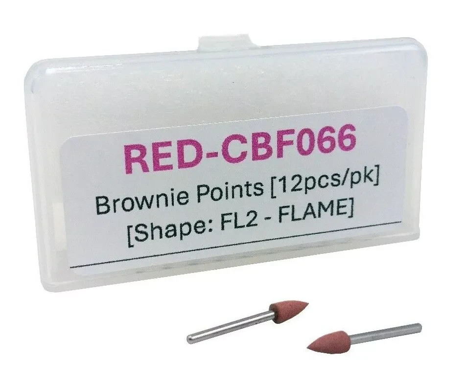 SHOFU Type Dental BROWNIE MINI POINTS Package of 12 Points (REDLAND)