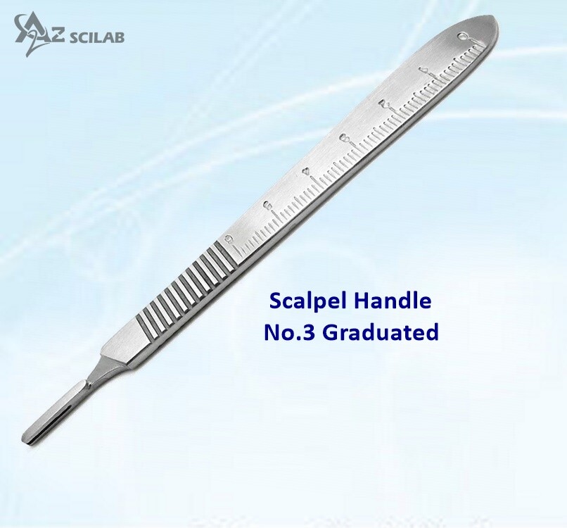 100 pcs Carbon Steel Sterile Surgical Scalpel Blades #11 + Graduated Handle No 3