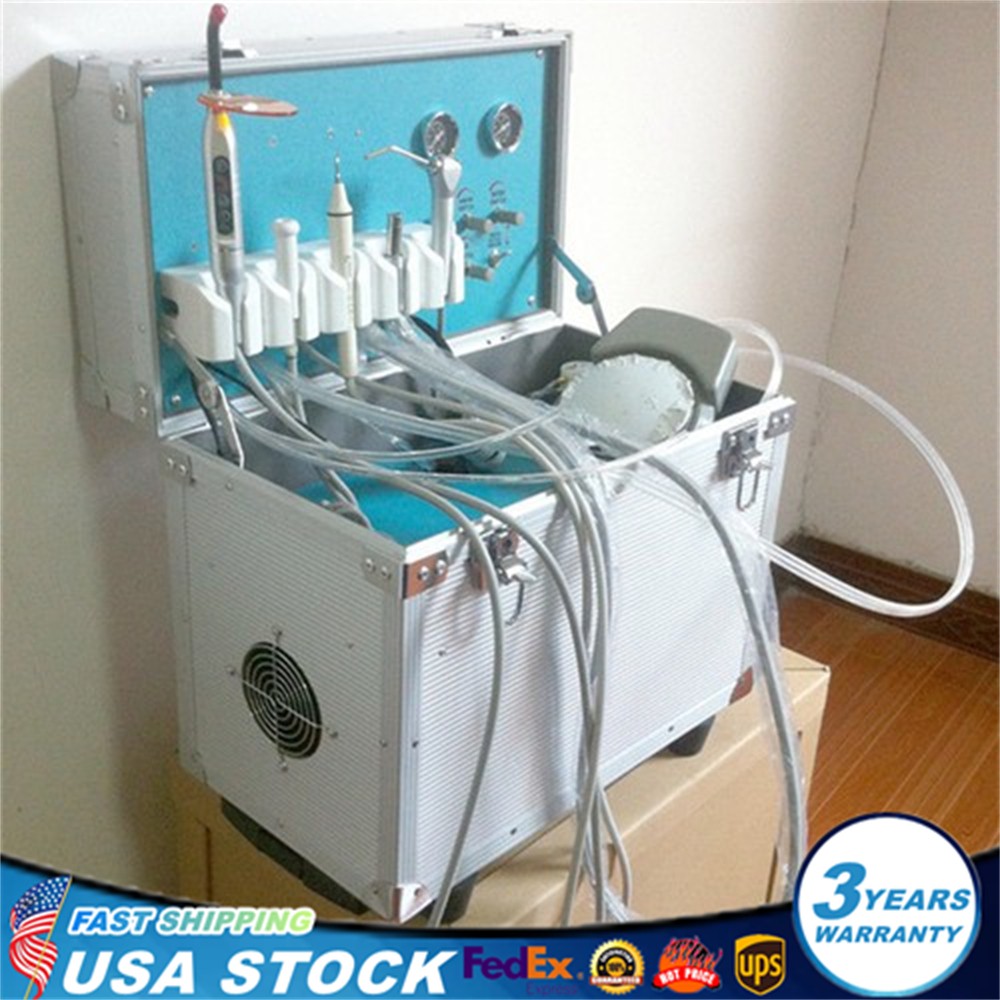 Portable 580w 4 Hole Suction Dental Delivery Unit System Air Compressor Kit USA