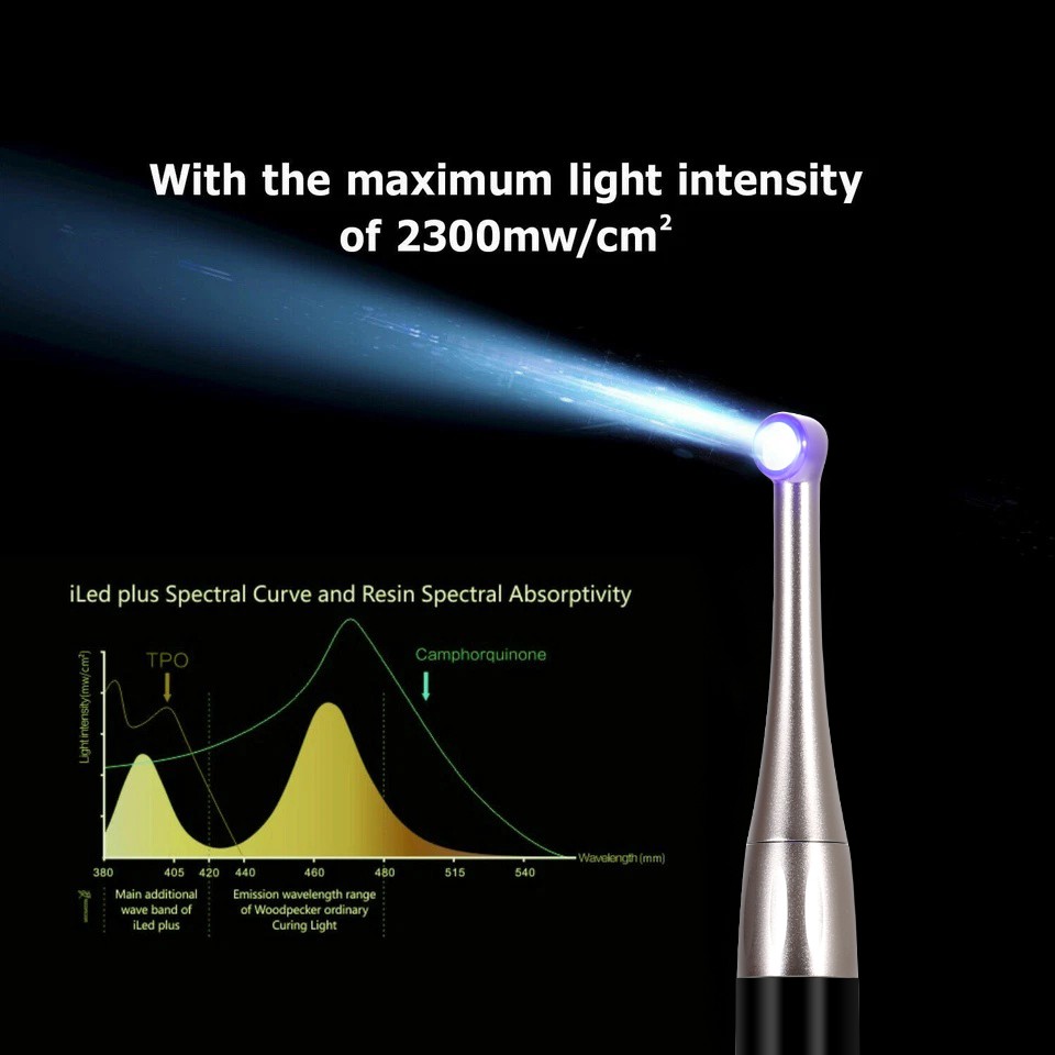 Dental LED Curing Light Cure Lamp Wireless Cordless Resin Woodpecker Style LA