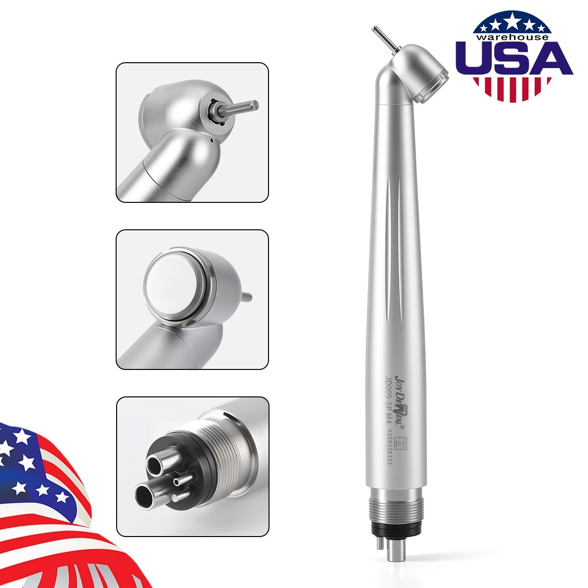 Dental LED 45° Degree Fiber Optic High Speed Handpiece E-generator 2/4Hole