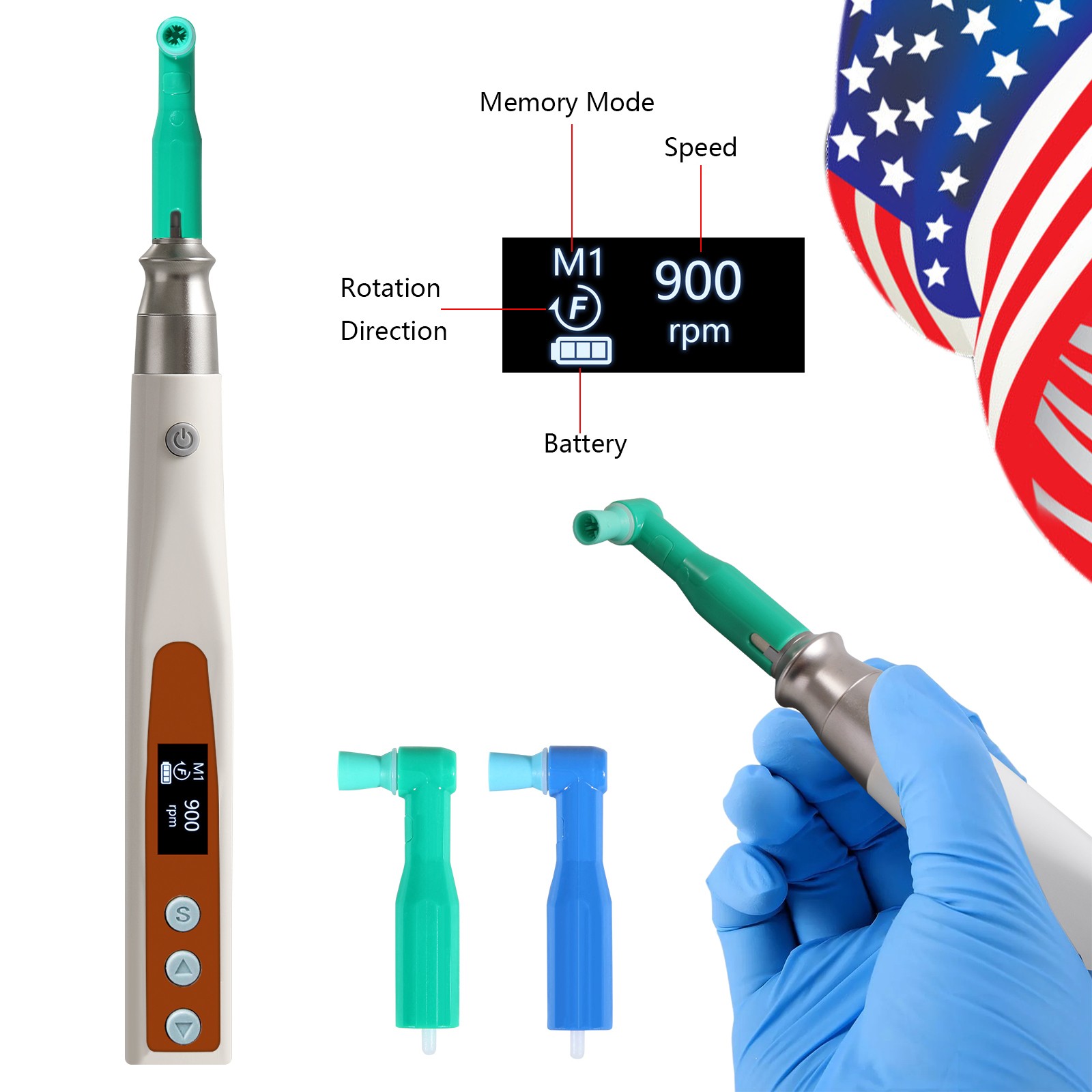 Dental Cordless Hygiene Prophy Handpiece /Ultrasonic Air Perio Scaler Handpiece