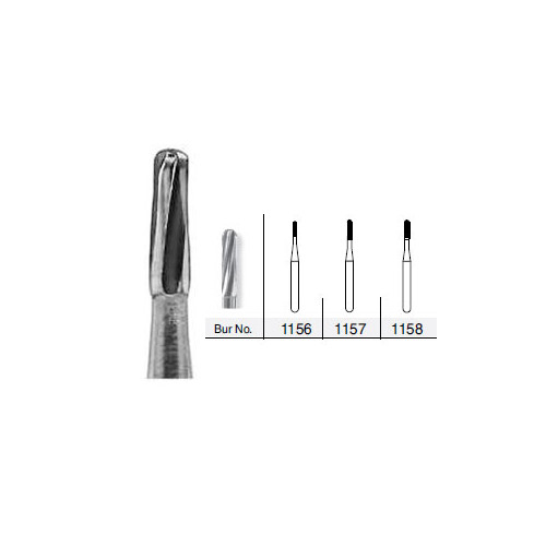 Beavers Kerr Dental Midwest FG #1157 Straight Dome Plain Carbide Burs 100/Pk