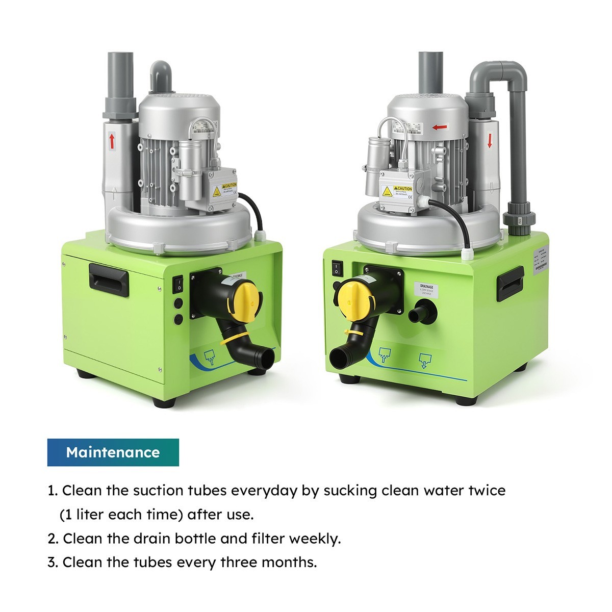 Dental Suction System Mobile Vacuum Pump Machine Unit Strong Suction 600L/min