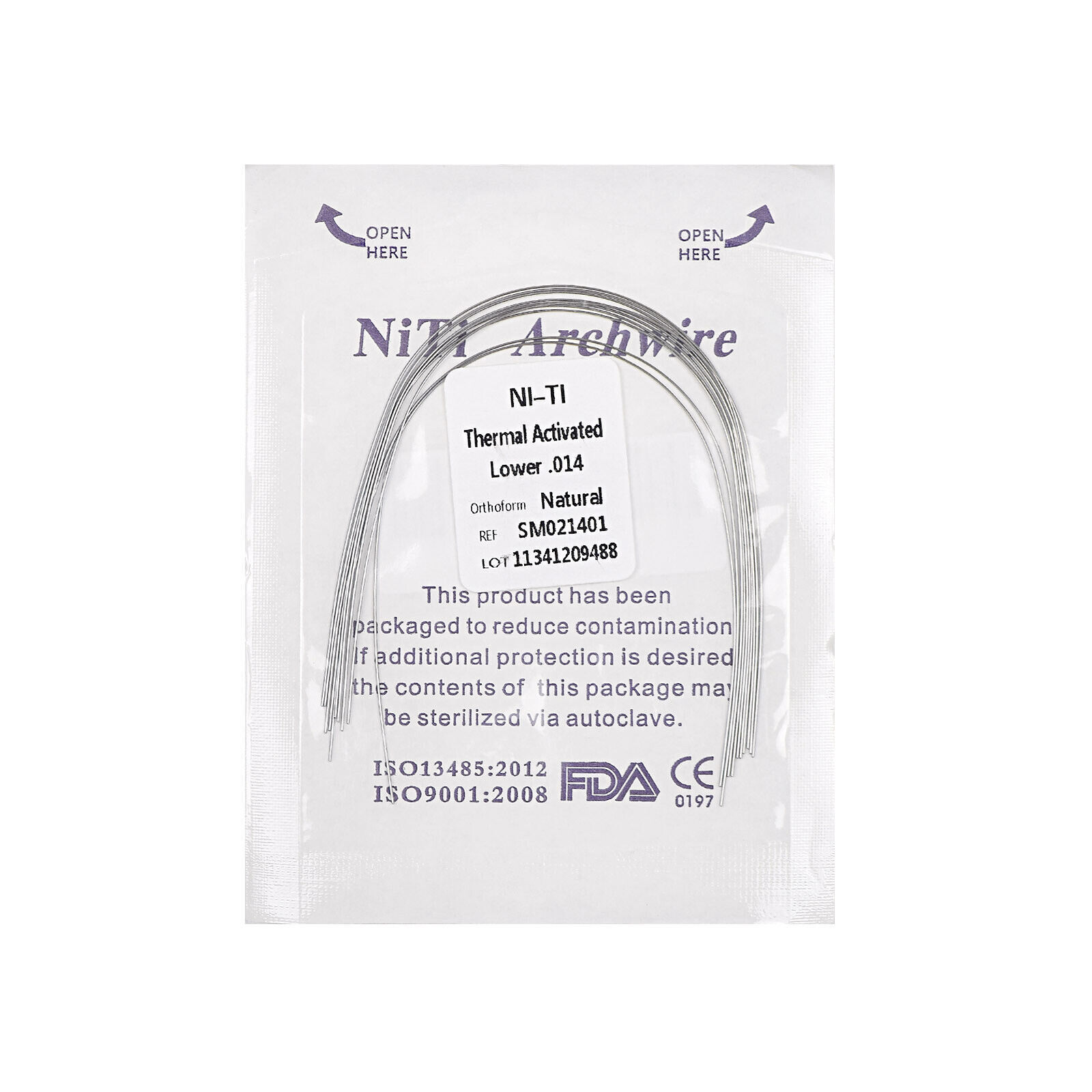 10 Pcs Dental Orthodonti Heat Thermal Activated Niti Rectangular Round Arch Wire