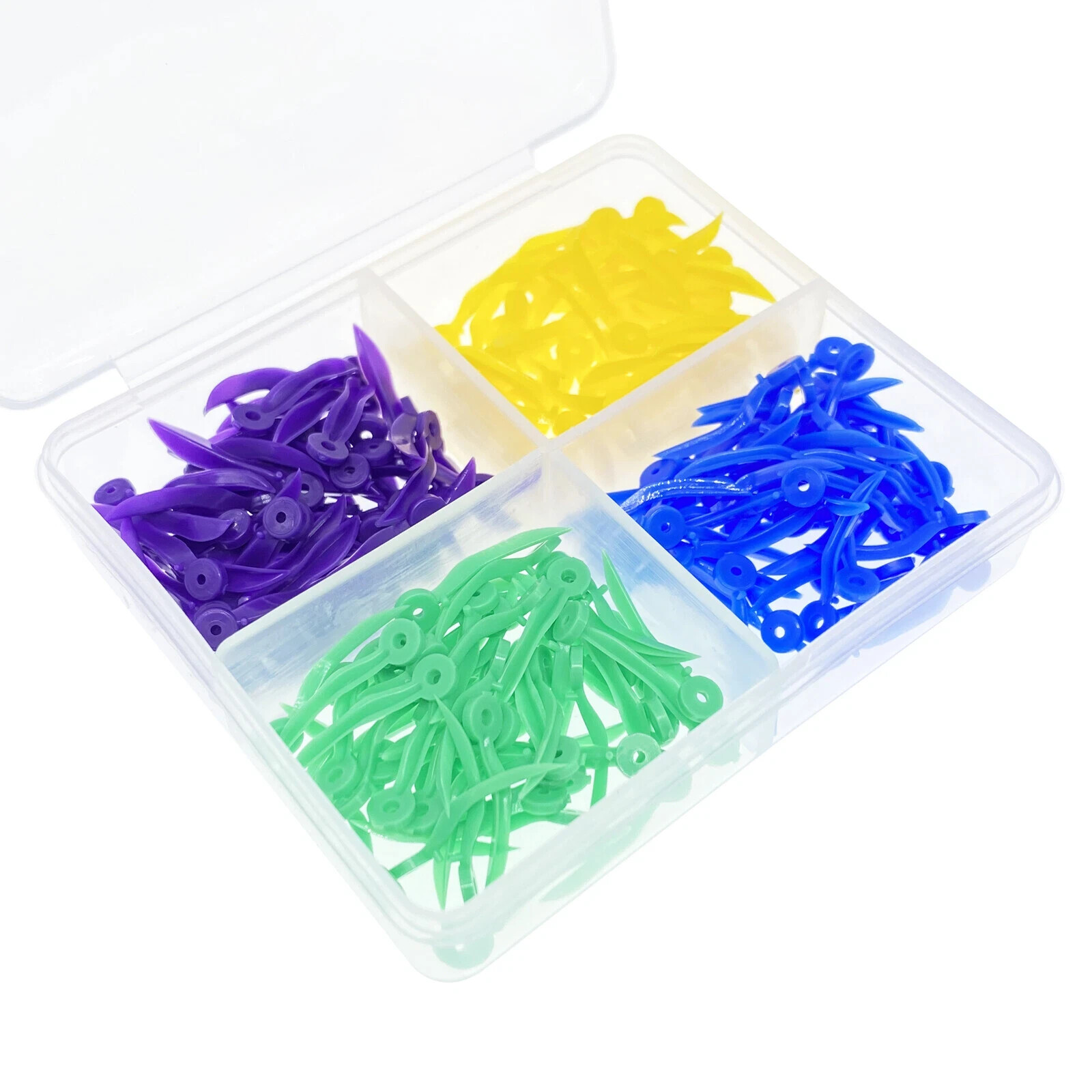 1000pcs Dental Plastic Wedges Wave Shape Diastema Wedge with End Circular Hole