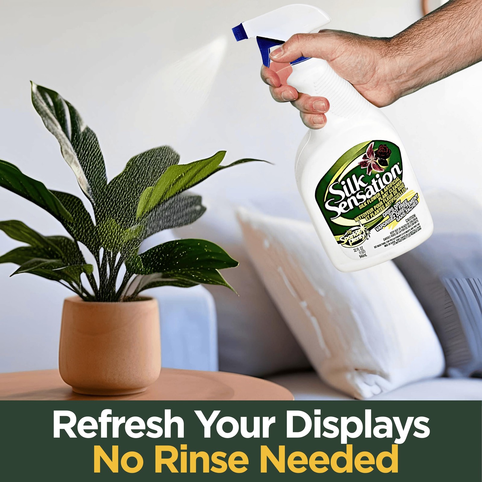 Goodscious Sparkle Plenty Silk Sensation Artificial Flower Plant Leaf Cleaner