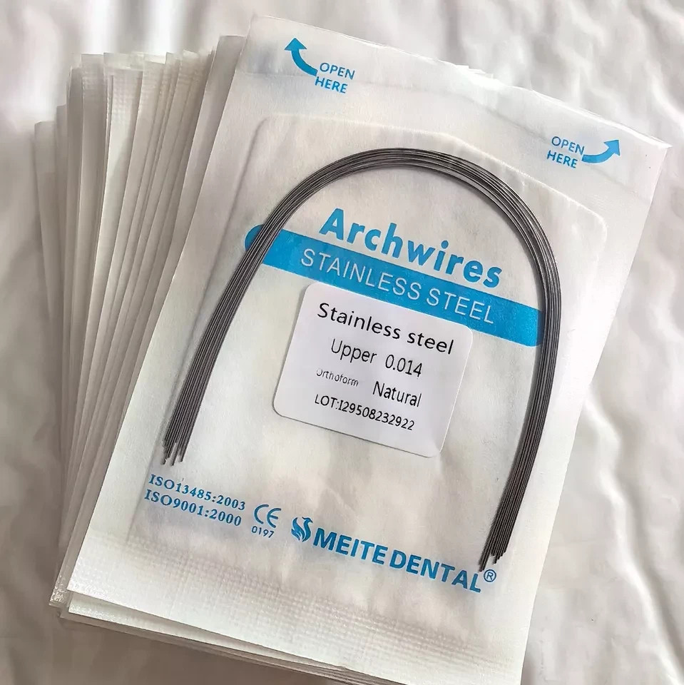 Dental Orthodontic Stainless Steel Round/Rectangular Arcos Arch Wires Natural