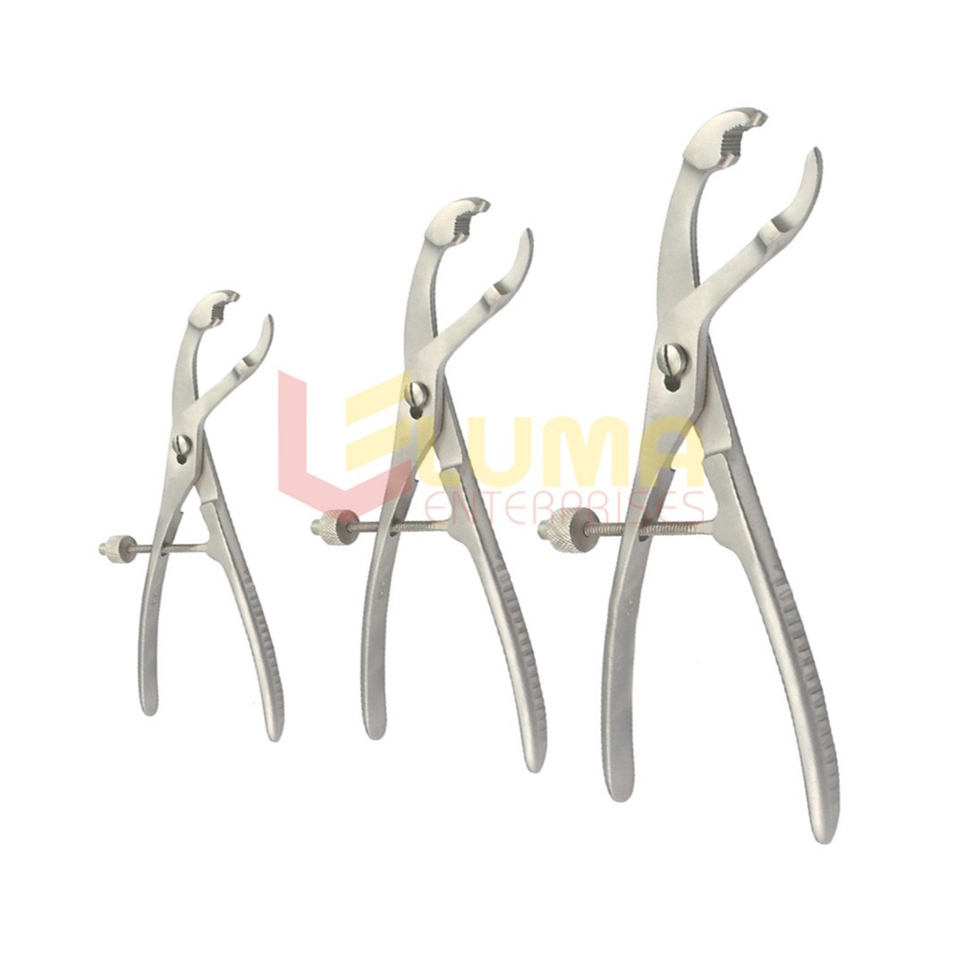 3 Pcs Verbrugge Bone Holding Forceps S/M/L Orthopedic Instruments