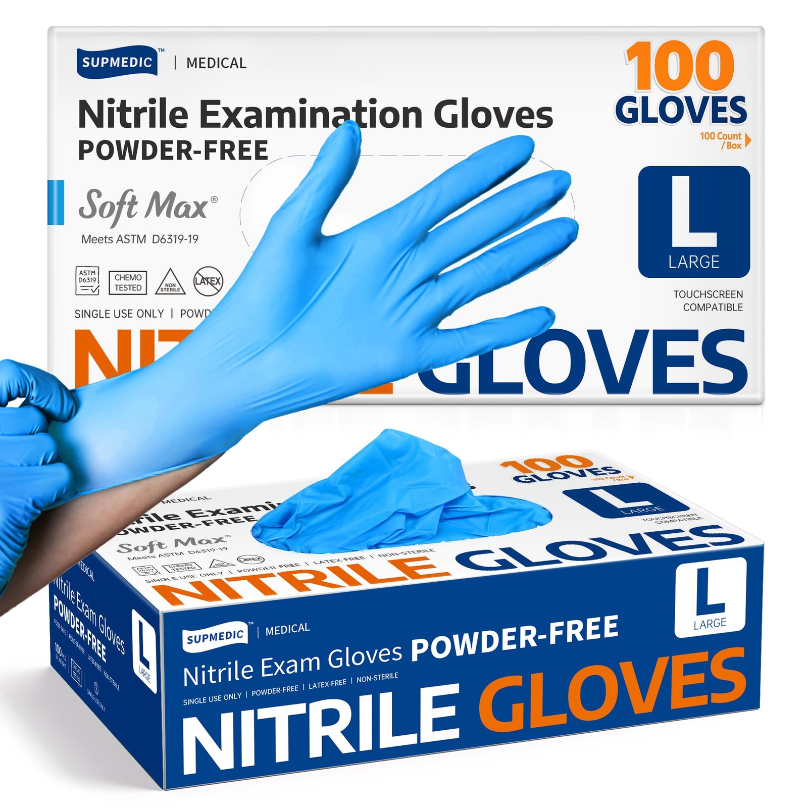 Medical Nitrile Exam Gloves, LatexFree, PowderFree, Food Safe, Cooking Food P…