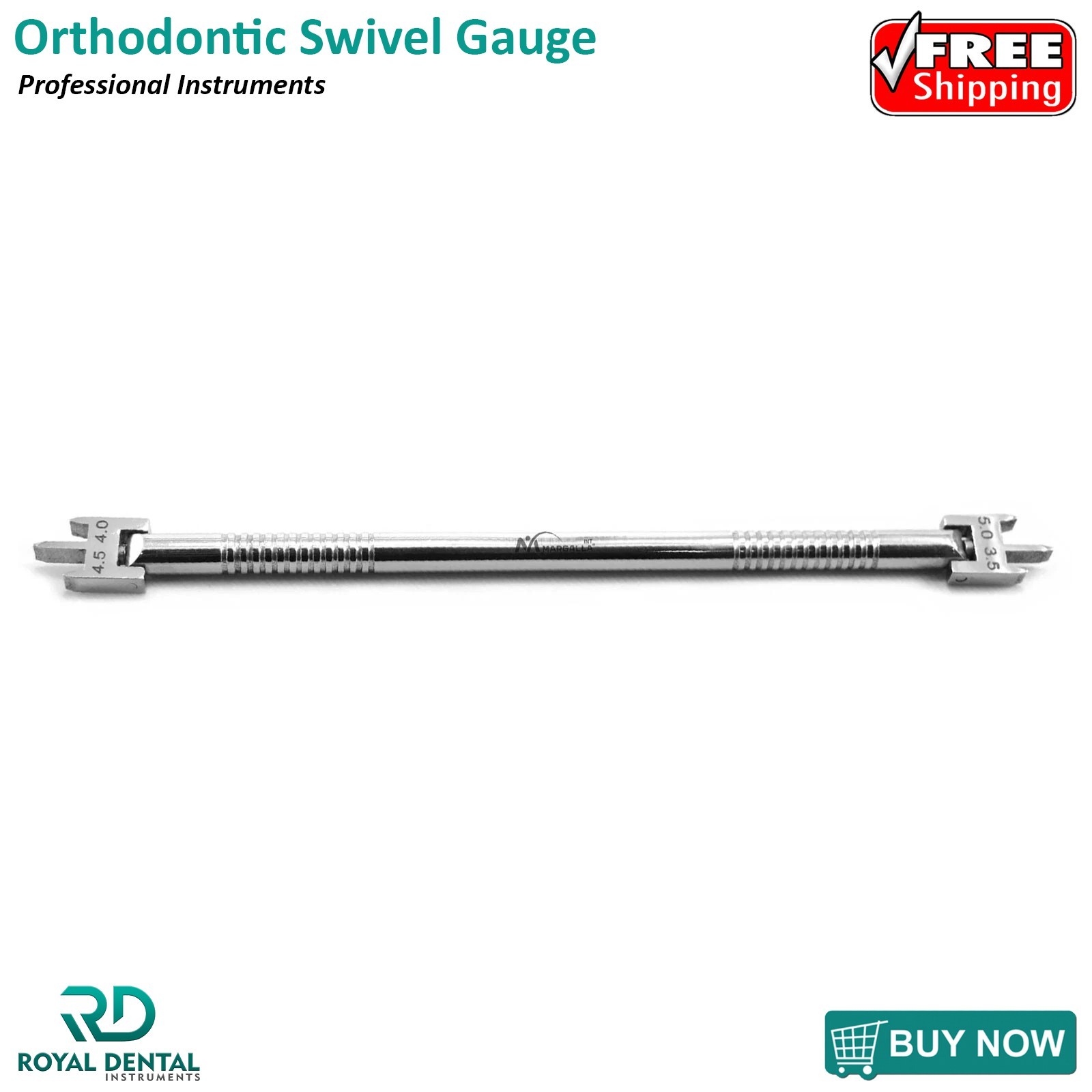 Orthodontic Instruments Bracket Height Swivel Head Positioning Gauge Dental