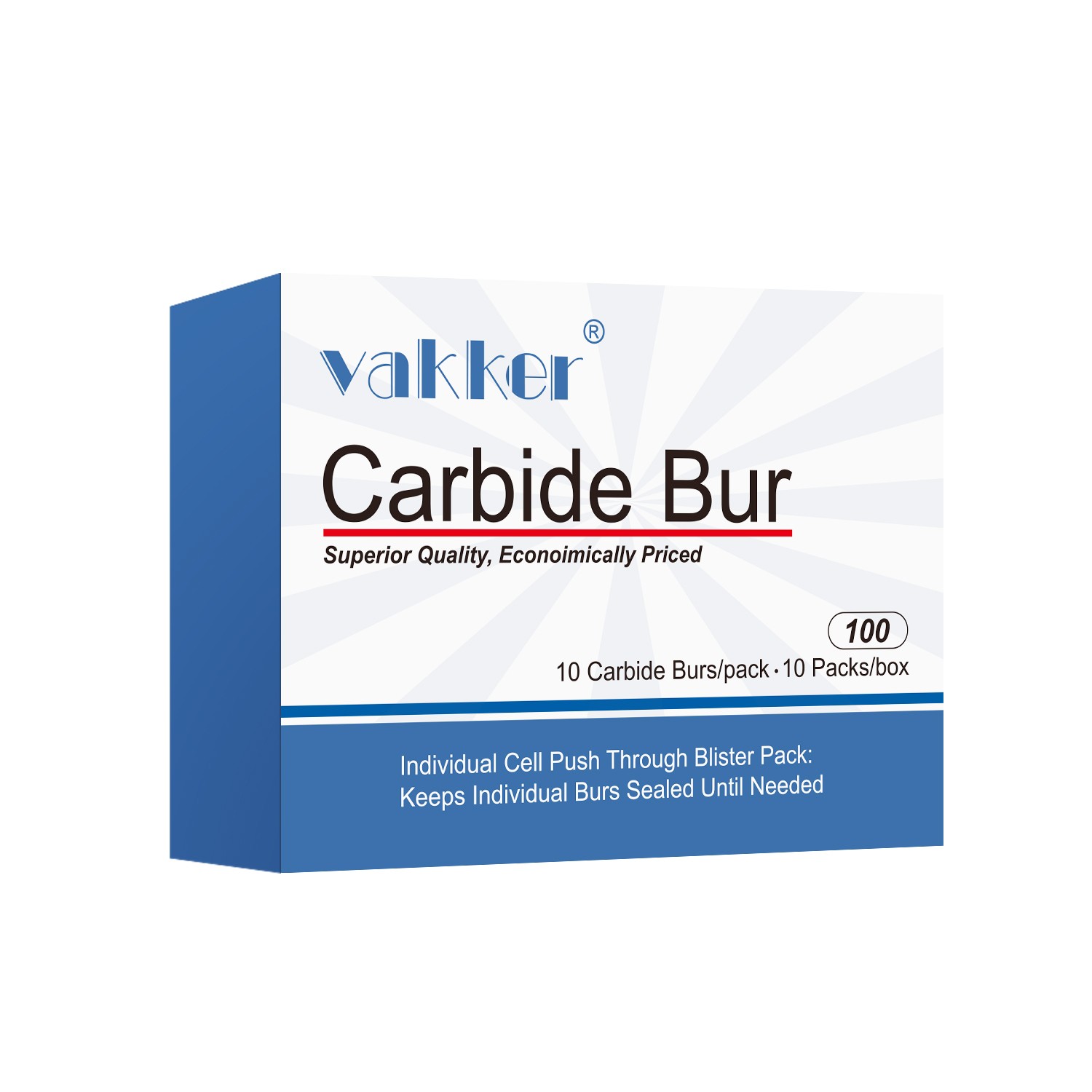 Vakker Dental Carbide Burs FG SURG 6 Surgical Friction Grip 10/pk