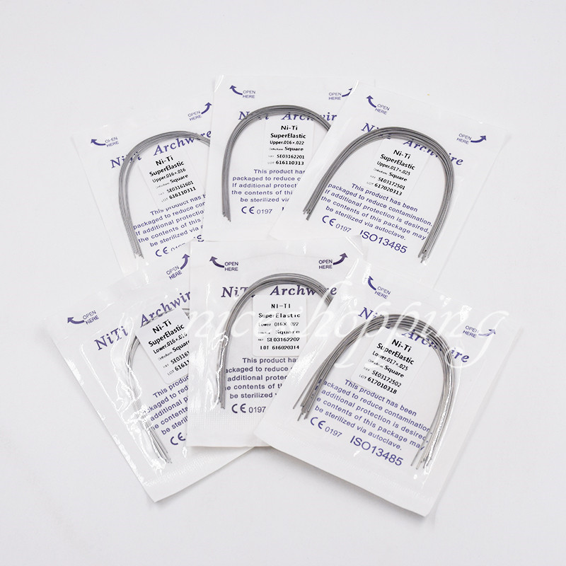 50 Packs Dental Orthodontic Super Elastic Niti Arch Wire Rectangular All Sizes