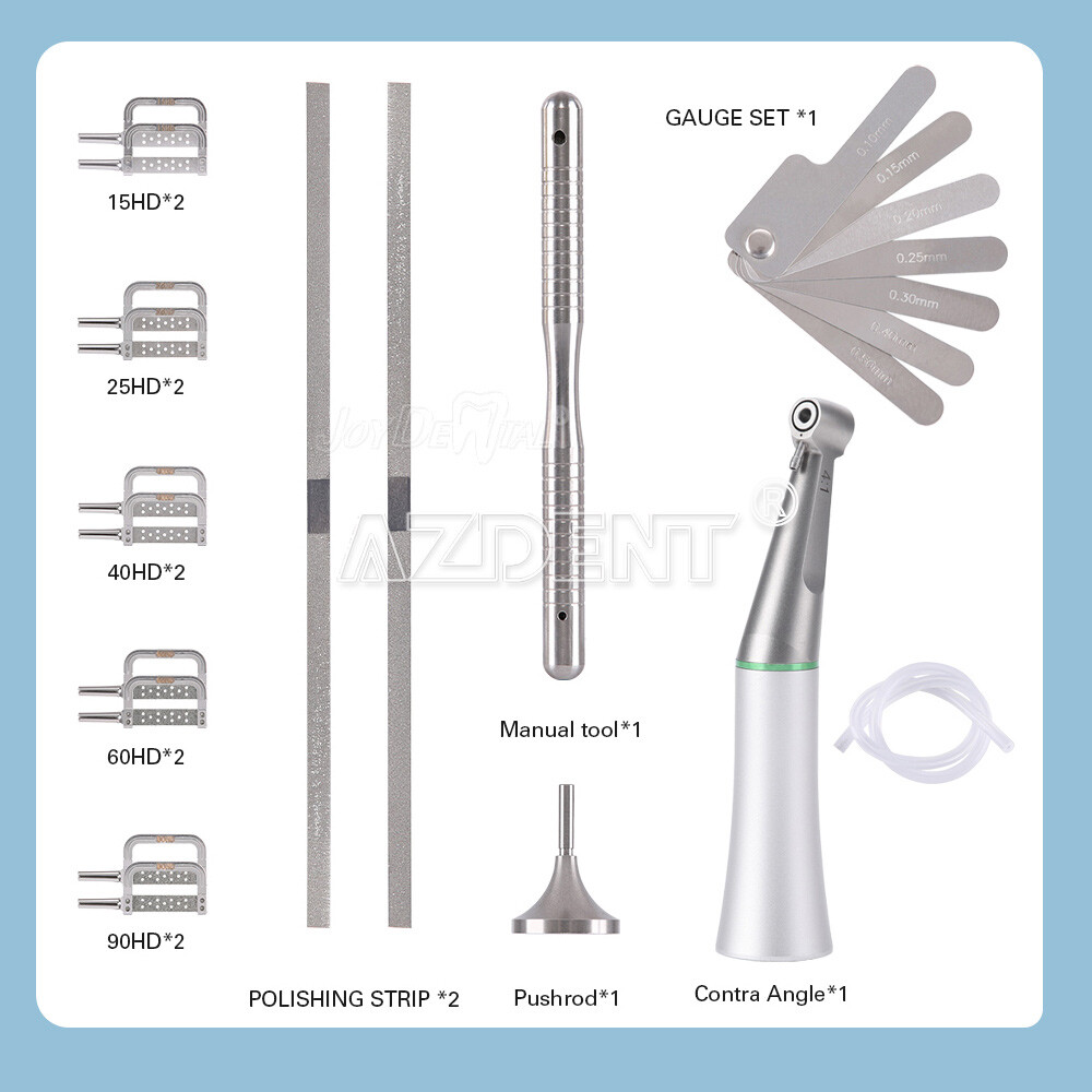 Dental 4:1 Reduction IPR Interproximal Stripping Handpiece Sets Contra Angle Kit