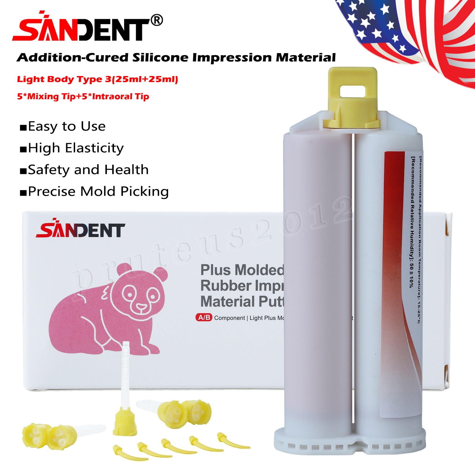 4 x Light Body Regular Set Dental Vinyl Polysiloxane Impression Material VPS PVS
