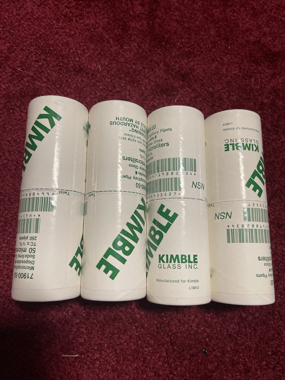 Kimble Microcapillary Soda-lime Glass 10 ul 71900-10 Microliters 1000 Pipets