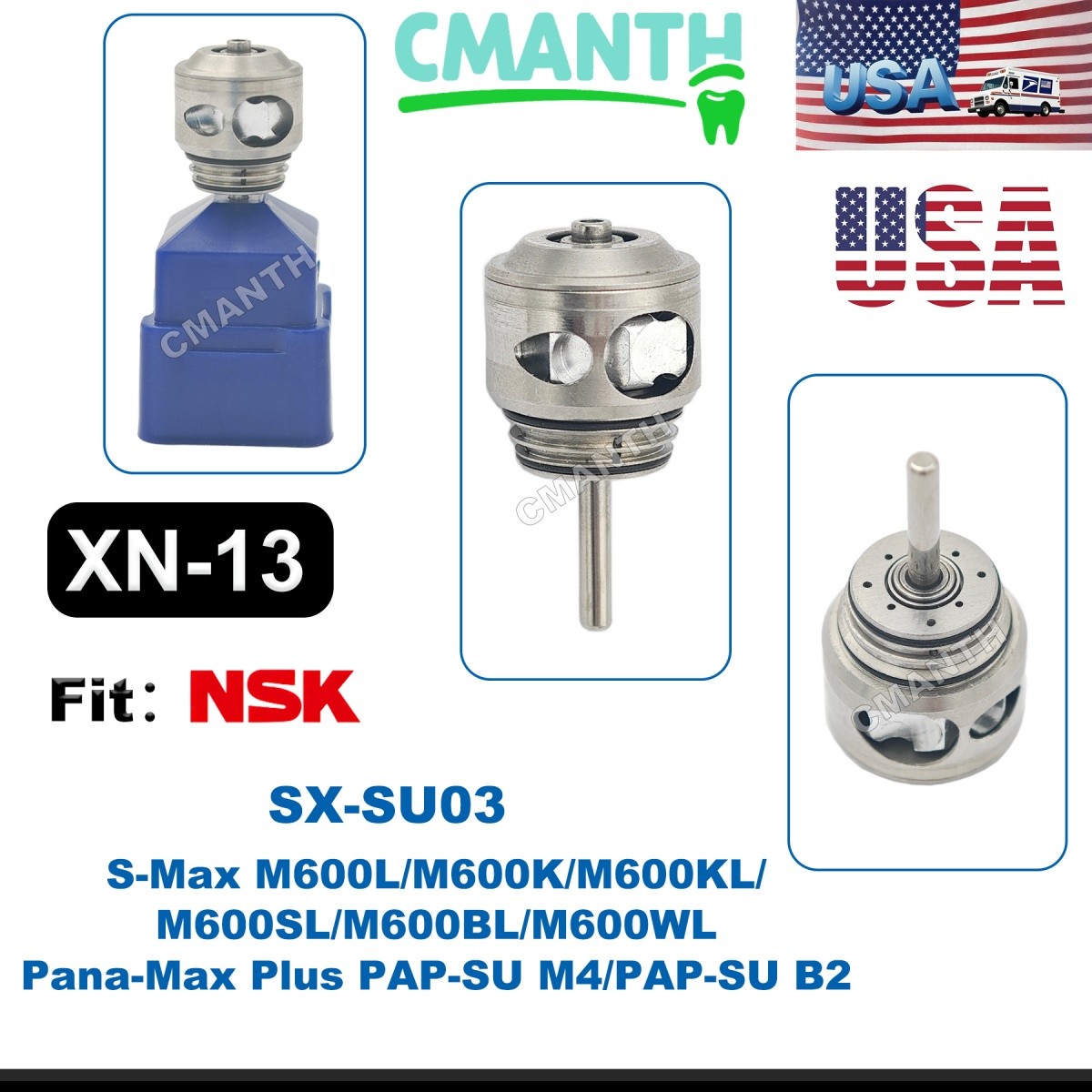 Fit NSK S-Max M500L/M600L Pana-Max Plus PAP-MU/SU M4 B2 High Speed Turbine Rotor