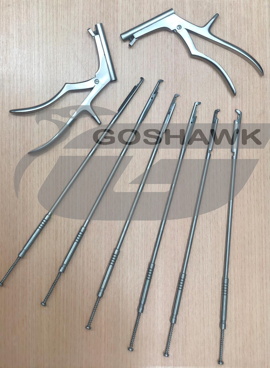 40° Kerrison Rongeurs Rotating 360° Angle 1mm,2mm,3mm,4mm,5mm Lenght 25cm