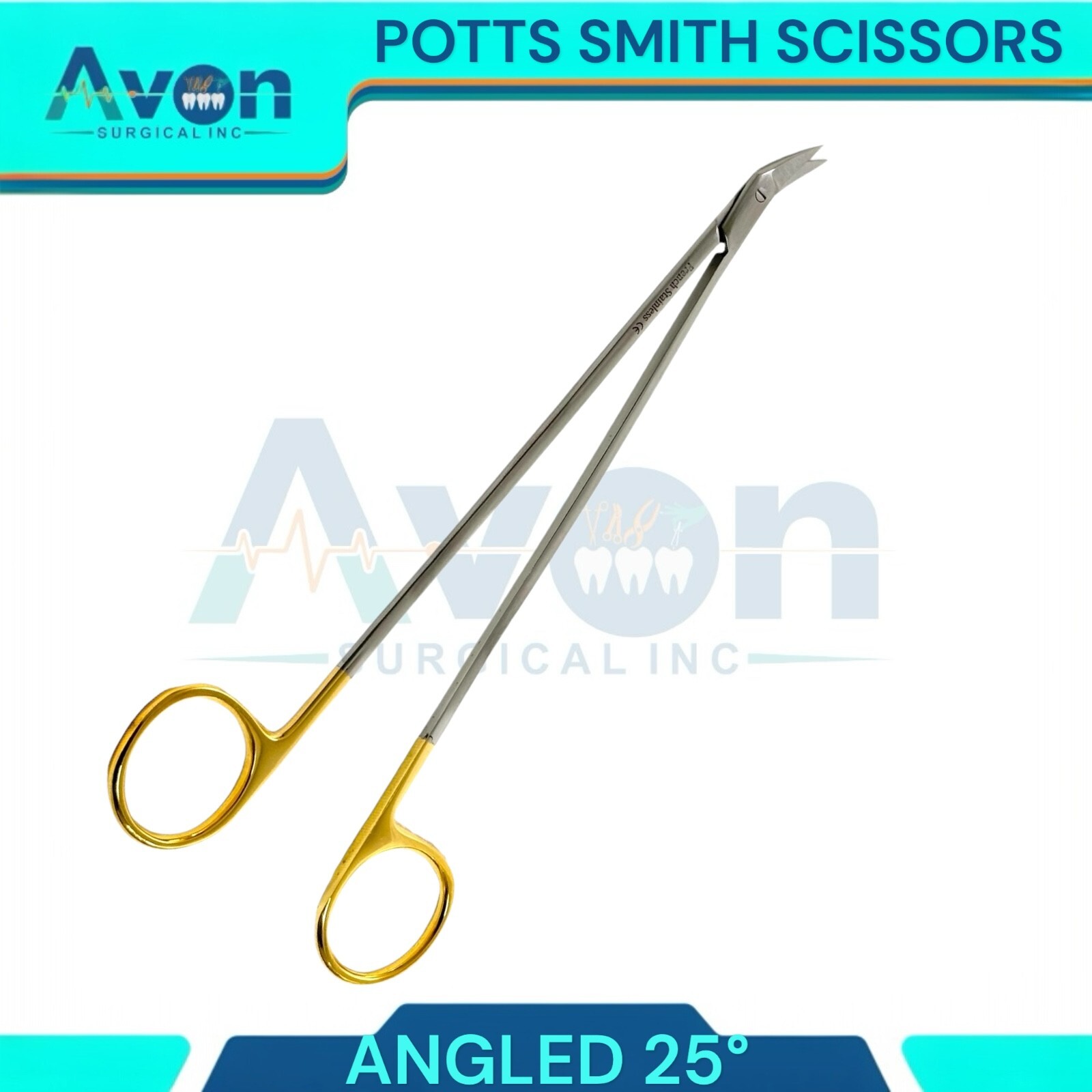 25 Degree Angled Potts Smith Vascular Dissecting Scissors – Premium Stainless