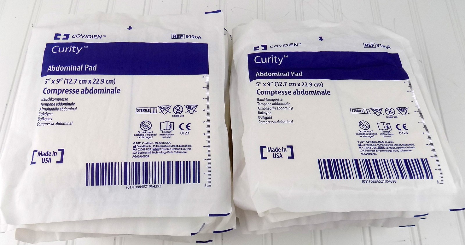 Curity Abdominal Pads ABD Sterile 5″ x 9″ Bandage Pads 9190A Lot of 27 USA
