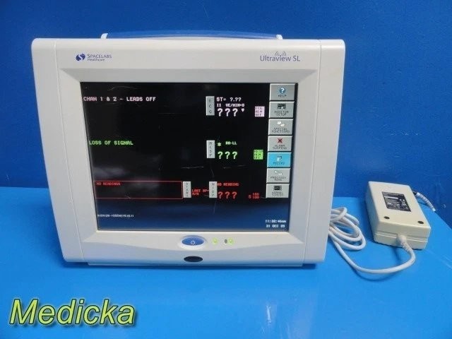 Spacelabs 91370 Ultraview SL Monitor- 91496 Module – ECG/SpO₂/NIBP/Temp ~ 38418
