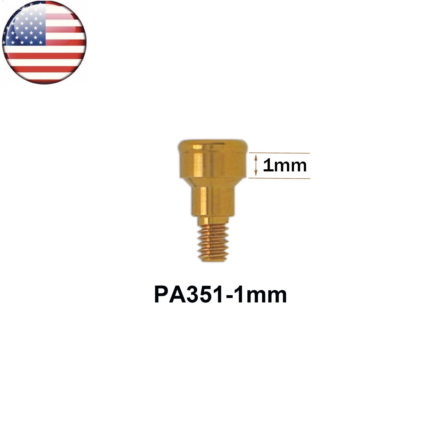 Dental Overdenture Locator Abutment for ZIMMER BEGO MIS Screw-Vent 3.5 Platform