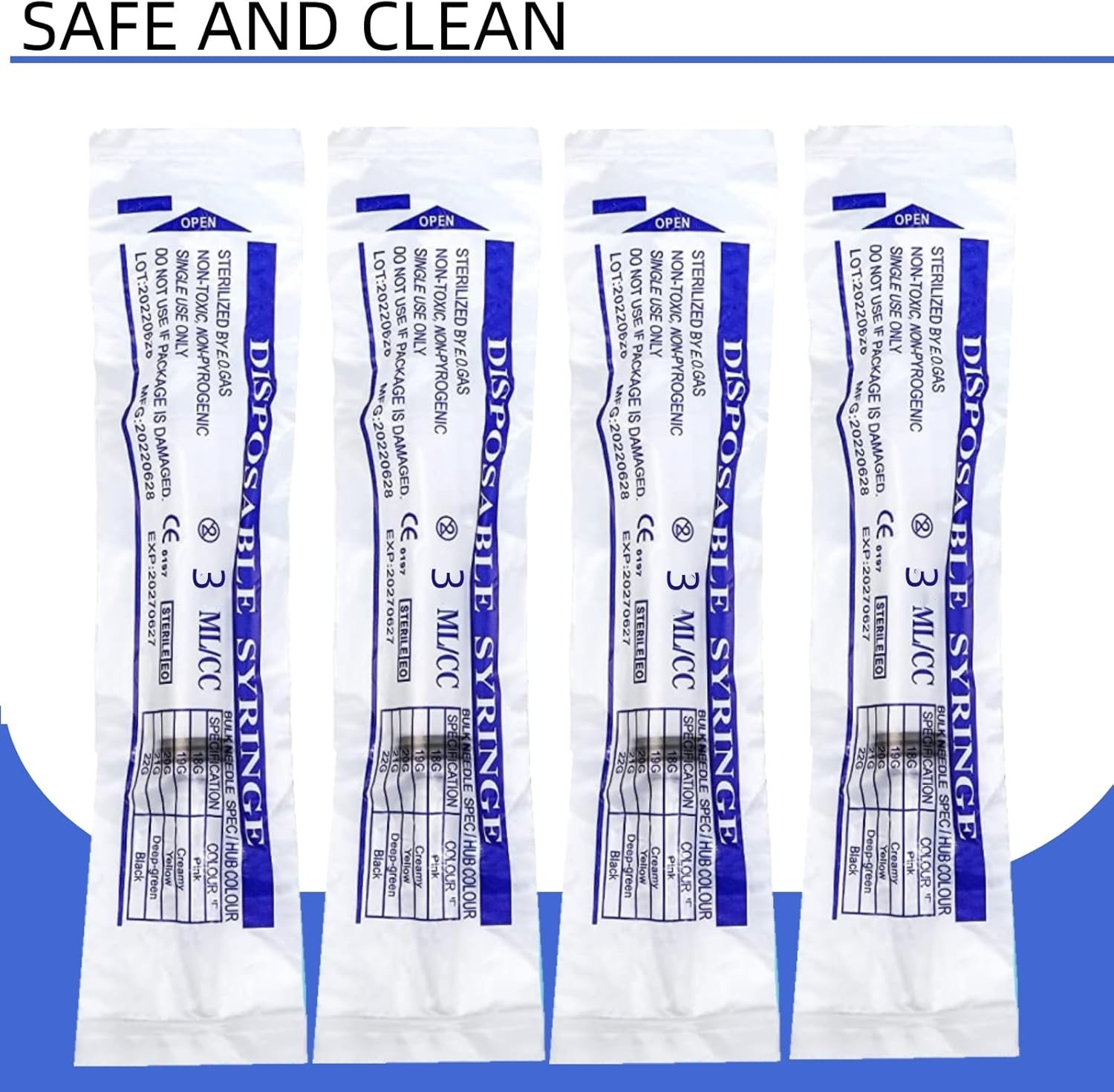 Versatile 3ml Disposable Syringes with Luer Lock – 100 Individually Wrapped