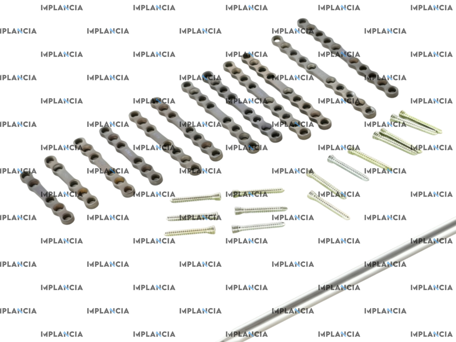 2.7mm Straight Support Plates 5-10 Holes Threaded Fasteners 83 Pcs Titanium Set