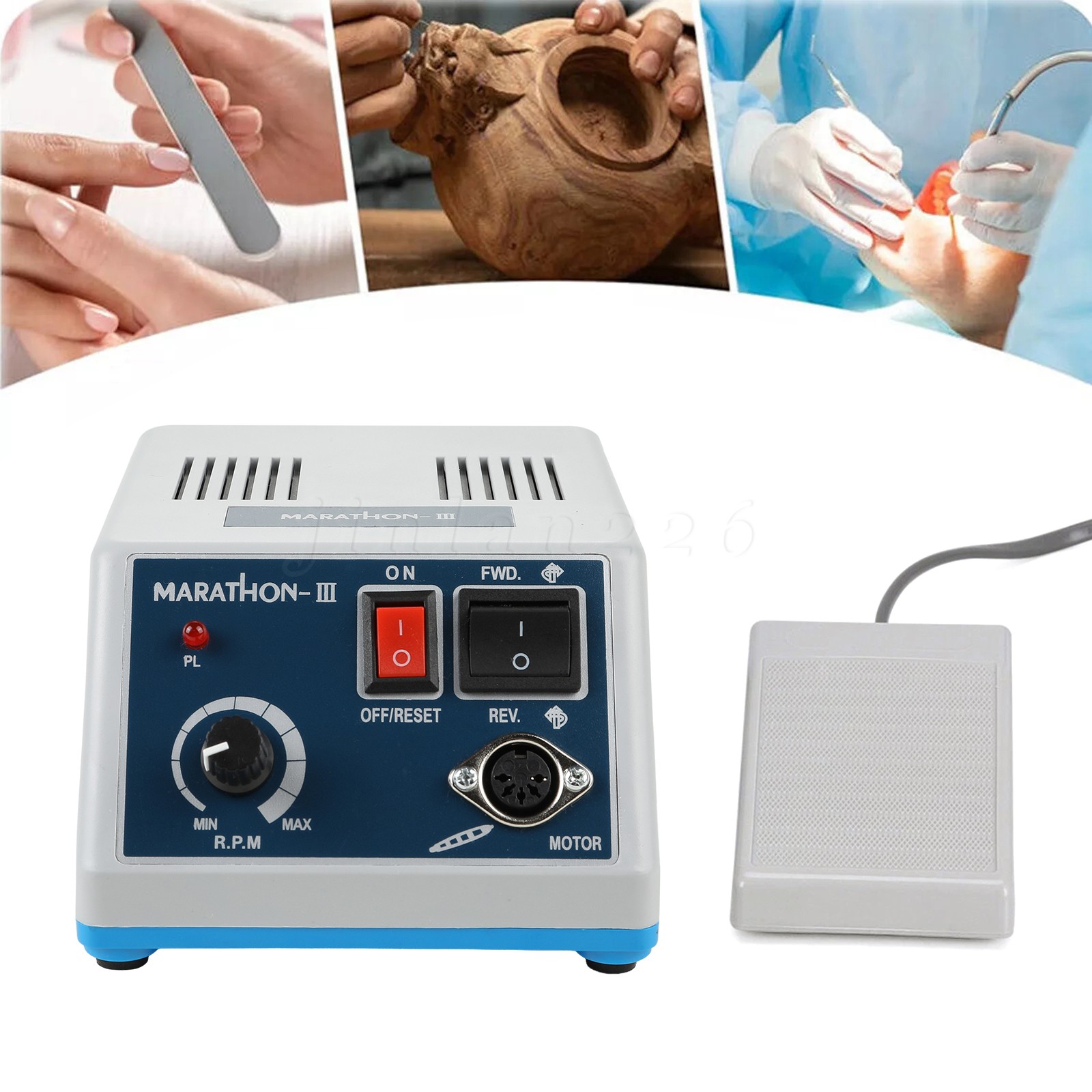 Dental Lab Marathon III Micromotor Polishing N3 Unit / 35K RPM Handpiece