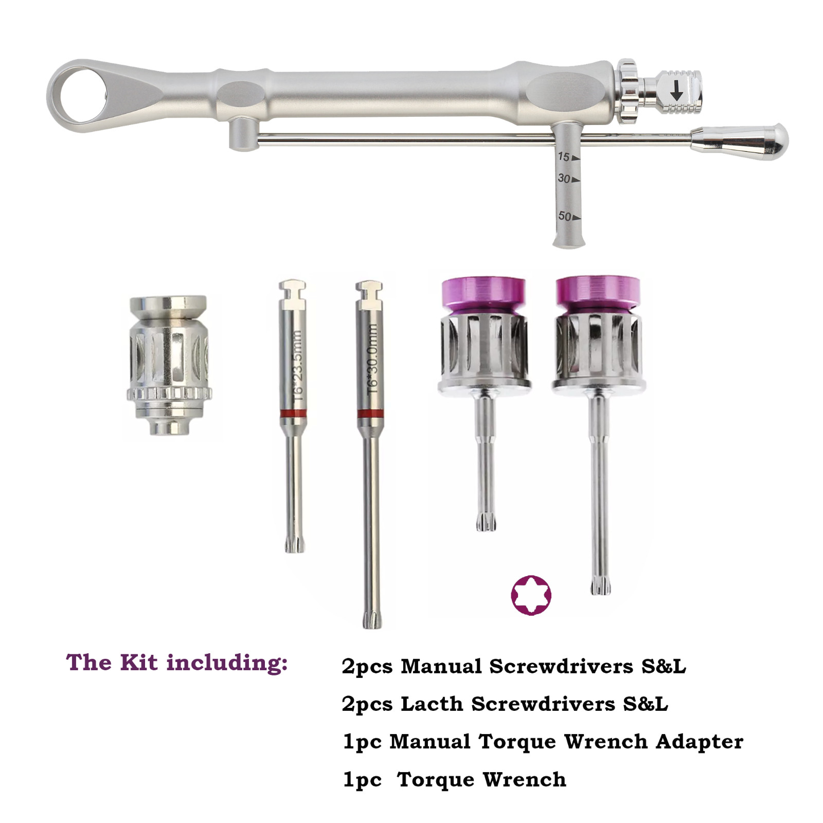 Implant Straumann SCS Screwdriver Manual Driver Torque Wrench Ratchet Adapter