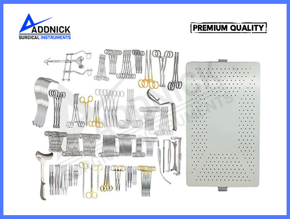 42 PCs Basic Laparotomy Set Surgical Instruments for Plastic & Abdominal Surgery