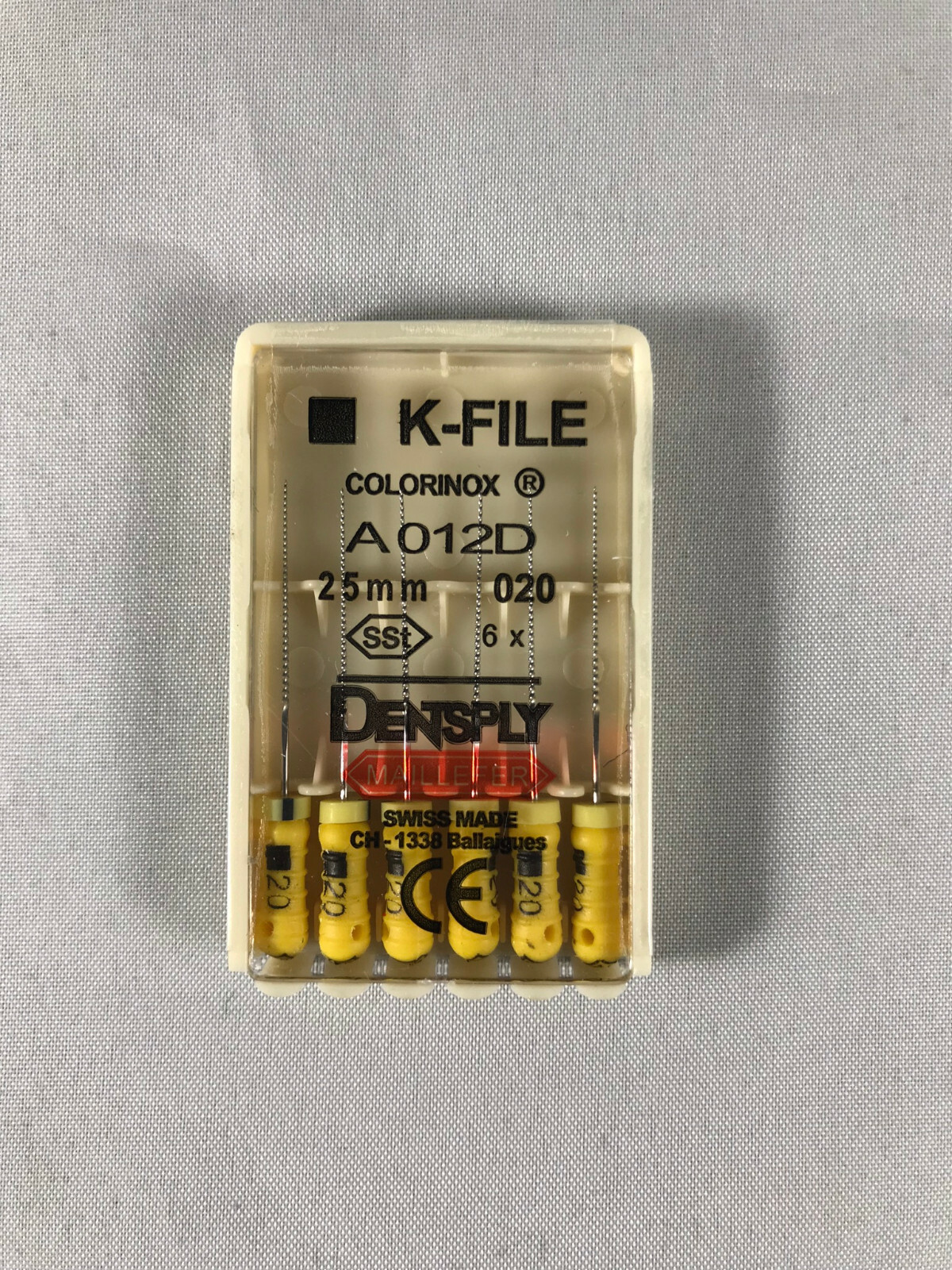 Dentsply Maillefer K-file Endodontic stainless steel 25mm All sizes 6files/pk