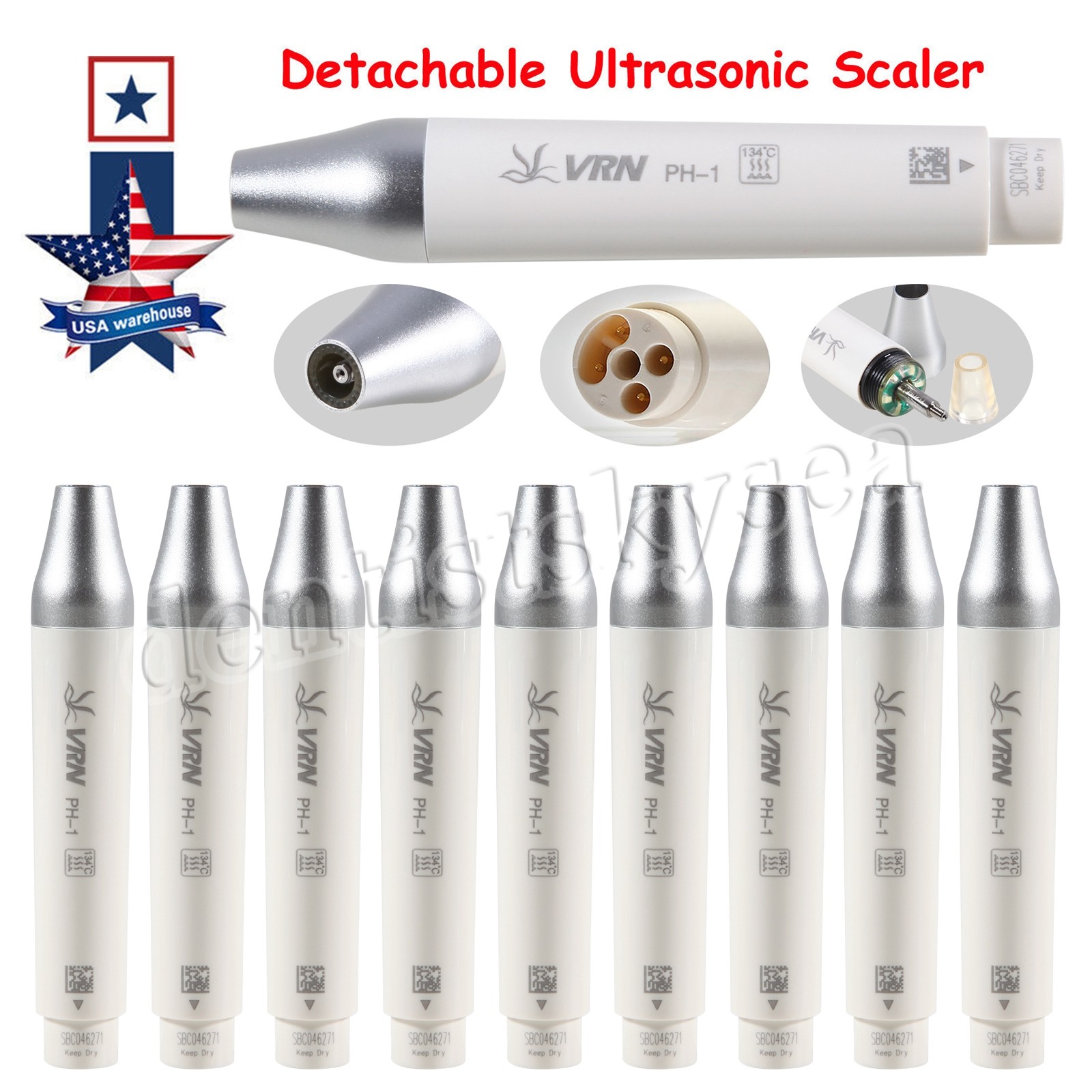 1/5/10Pcs VRN Dental Ultrasonic Scaler LED Handpiece HP-5L For Woodpecker EMS