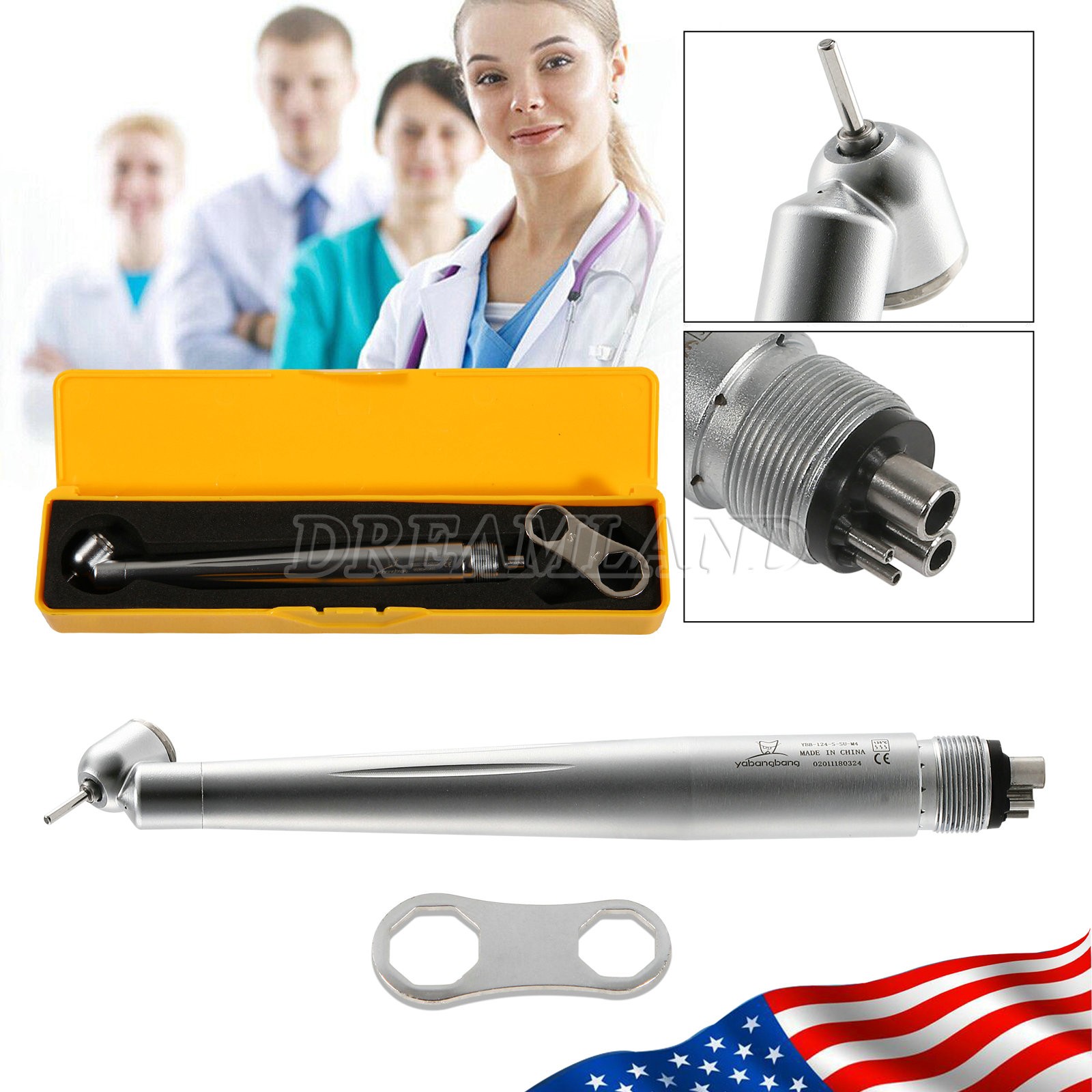 FG1.60mm Dental Contra Angle Inner/Exter Water Low Speed Handpiece BJ