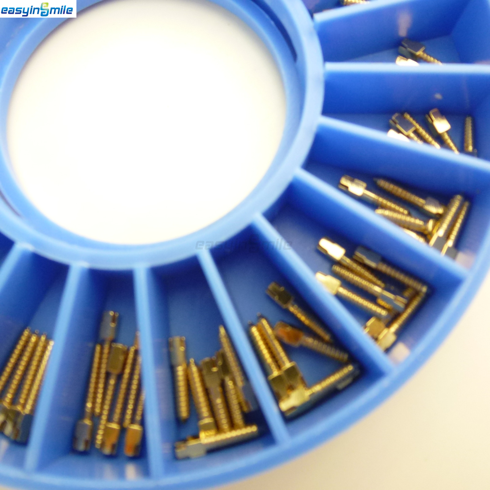 120pcs Dental Screw Post Gold Plated S -XL Size Completed Kit Refill Easyinsmile