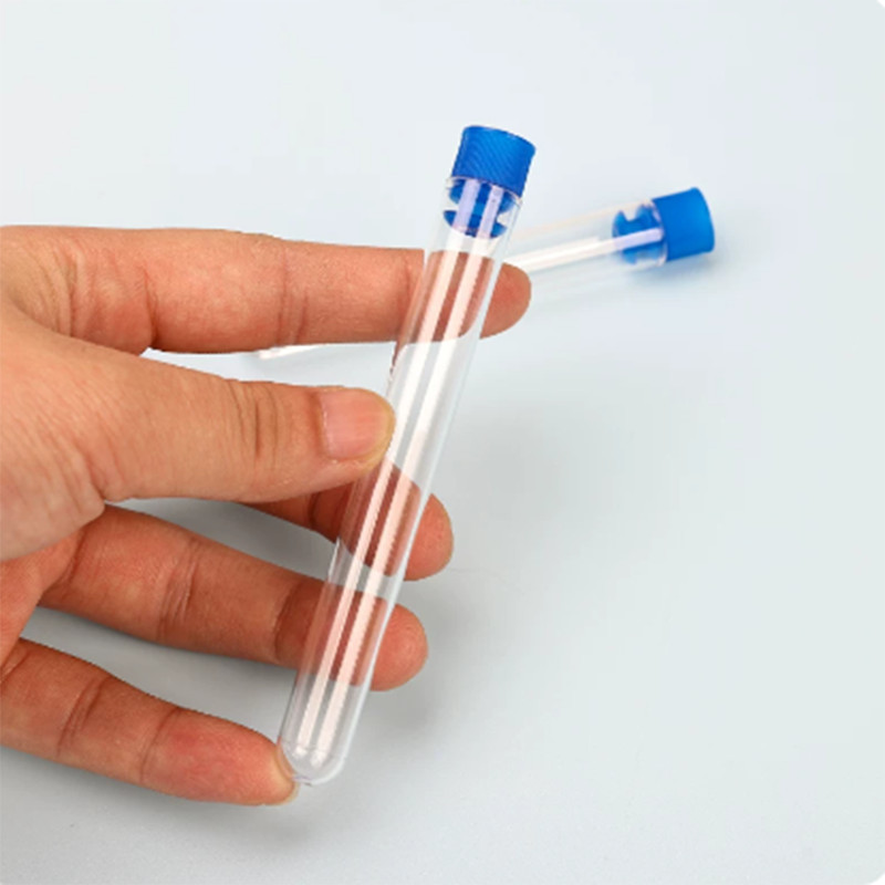 1/5/10/20/50/100Pcs Plastic Clear Lab Test Tubes Vial Sample Container Bottles